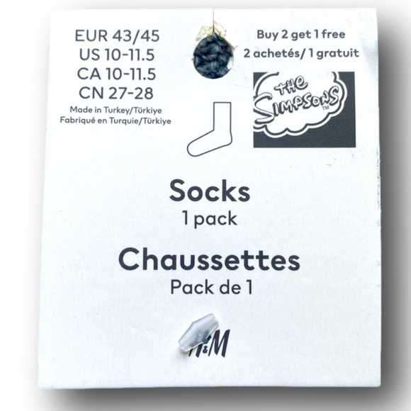 3/$20 The Simpsons Logo Funny Novelty Crew Socks - Brand New - Picture 2 of 4